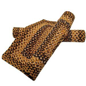 Set of 2 Handmade Braided Cotton Square Table Mats